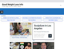 Tablet Screenshot of goodweightlossinfo.com